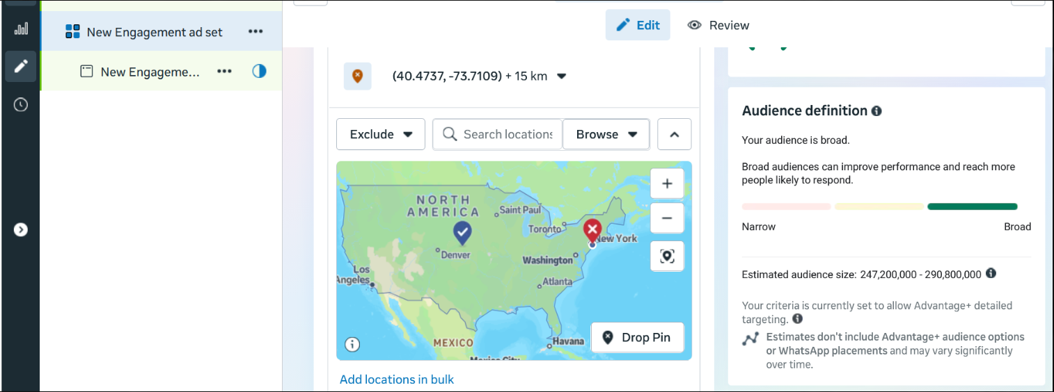 Facebook & Instagram Brand Growth - Location Targeting on Ads Manager Map