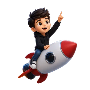 Kid riding a rocket - Hire Me
